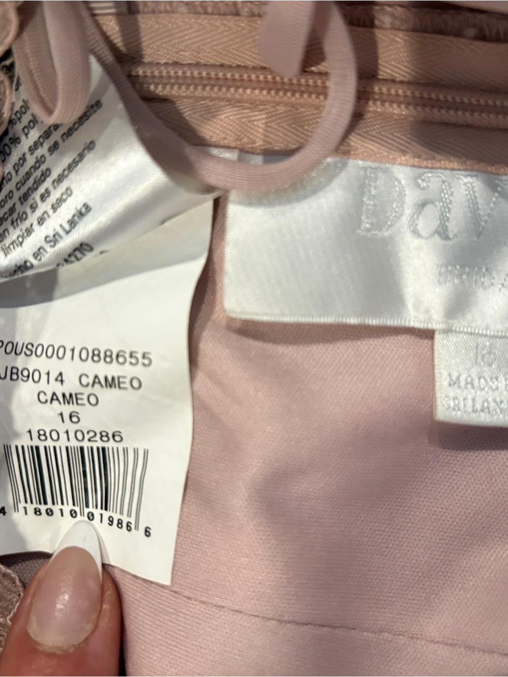 David's Bridal One-Shoulder Lace Bodice Maxi Dress in Blush - Picture 2 of 4